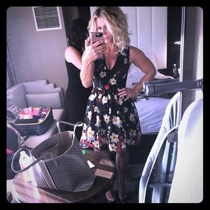 Alice and Olivia Embroidered Floral Dress